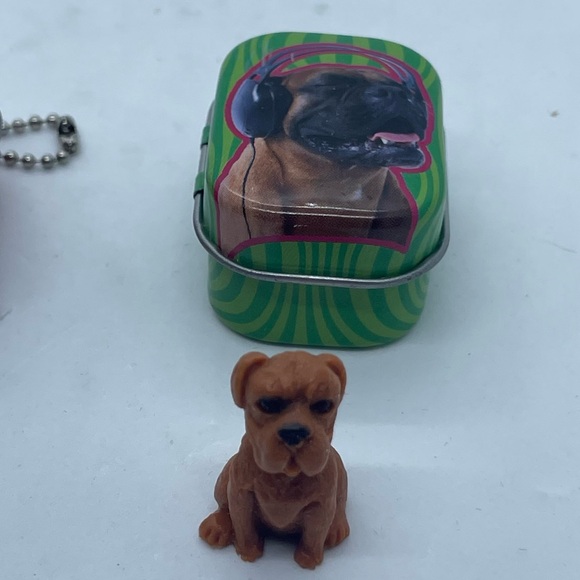 Vintage Retro Keyring metal dog storage tin Lot - Picture 2 of 9